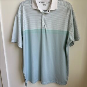 Mizzen+Main Men's Mint Stripe Performance Polo